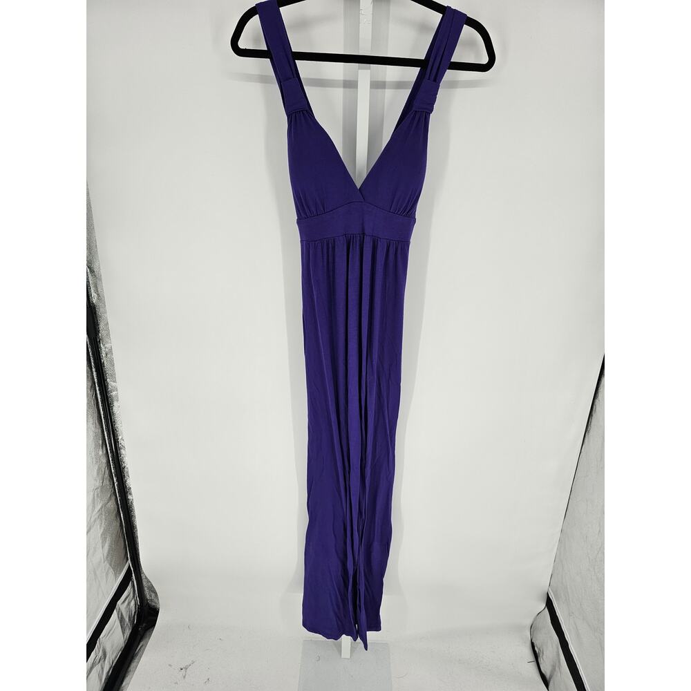 Weavers Women's Purple Sleeveless Blended Fiber Maxi Dress Size L